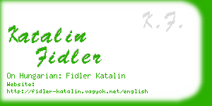 katalin fidler business card